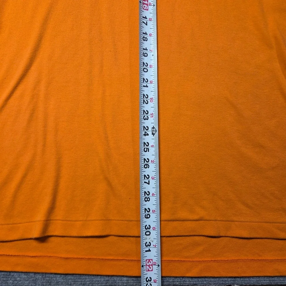 Polo Ralph Lauren Mens Large Orange Short Sleeve Cotton Polo Turquoise Pony